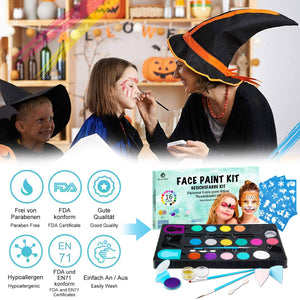 Truccabimbi Kit Trucco Viso Bambini Trucchi Carnevale Colori per... - Ilgrandebazar