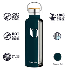 Carica l&#39;immagine nel visualizzatore di Gallery, Super Sparrow Doppia Parete in Acciaio Inox coibentato 500ml-17oz, Jade - Ilgrandebazar