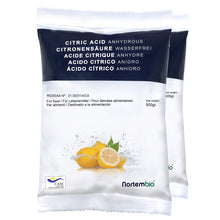 Carica l&#39;immagine nel visualizzatore di Gallery, NortemBio Acido Citrico 1 Kg (2x500g). La Migliore Qualità Alimentare. Input... - Ilgrandebazar