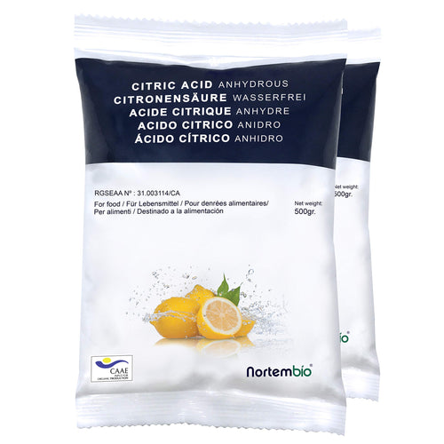 NortemBio Acido Citrico 1 Kg (2x500g). La Migliore Qualità Alimentare. Input... - Ilgrandebazar