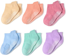 Carica l'immagine nel visualizzatore di Gallery, momcozy Calzini Antiscivolo Bambino Calzini Neonato Calze Gommate Bambino Calze Antiscivolo Bimba Set Di Calzini Calzini Colorati Calzini Riscaldanti per 0-36 Mesi Neonata, 4/6/12 Paia
