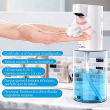 Carica l&#39;immagine nel visualizzatore di Gallery, TESECU Distributore di Sapone Automatico, Dosatore Sapone Mano Automatico Touchless sensore a infrarossi Dispenser di Sapone per Bagno Cucina - Compatibile per Mano Sanitiser
