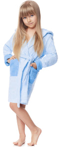 Ladeheid Accappatoio Bambina e Bambino in Spugna di Cotone LA40-103(Blu... - Ilgrandebazar