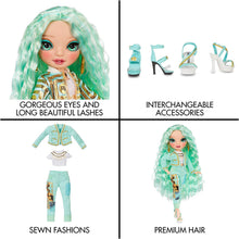 Carica l'immagine nel visualizzatore di Gallery, Rainbow High - Bambola alla moda DAPHNE MINTO, Giocattolo da collezione per bambini, Con 2 vestiti Mix &amp; Match e accessori per bambole, Ottimo regalo, Età: 6-12 anni, Menta (Verde Chiaro)