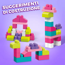 Carica l'immagine nel visualizzatore di Gallery, Mega- Sacca Ecologica Blocchi da Costruzione, Giocattolo per Bambini 1+ Anni, 60 Pezzi, DCH54