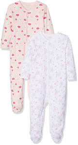 Care Pigiama Bimba 0-24 (Pacco da 2)    Rosa (Old Rose 556) 2 mesi - Ilgrandebazar