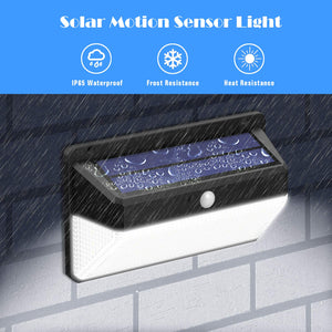 Lampade Solari a da Led Esterno,【Super Luminosa 228LED-2200mAh】AOPAWA Bianco