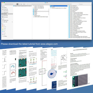 Elegoo Scheda Starter Ultimate Kit Piu Completo per Progetto Principianti con Tutorial in Italiano Learning Kit di Apprendimento Compatibile con progetti IDE Arduino(63 Articoli)