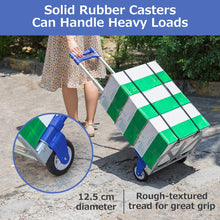 Carica l&#39;immagine nel visualizzatore di Gallery, Carrello a Mano Pieghevole Finether da Trasporto in Alluminio Blue - Ilgrandebazar