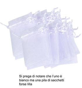 Wolfteeth 100pz Sacchetti Regalo Caramella Organza Borse per Bianco