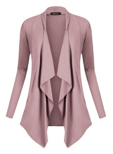 Carica l&#39;immagine nel visualizzatore di Gallery, Urban GoCo Donna Cardigan Drappeggiato Aperto Davanti a Maniche Lunghe e... - Ilgrandebazar