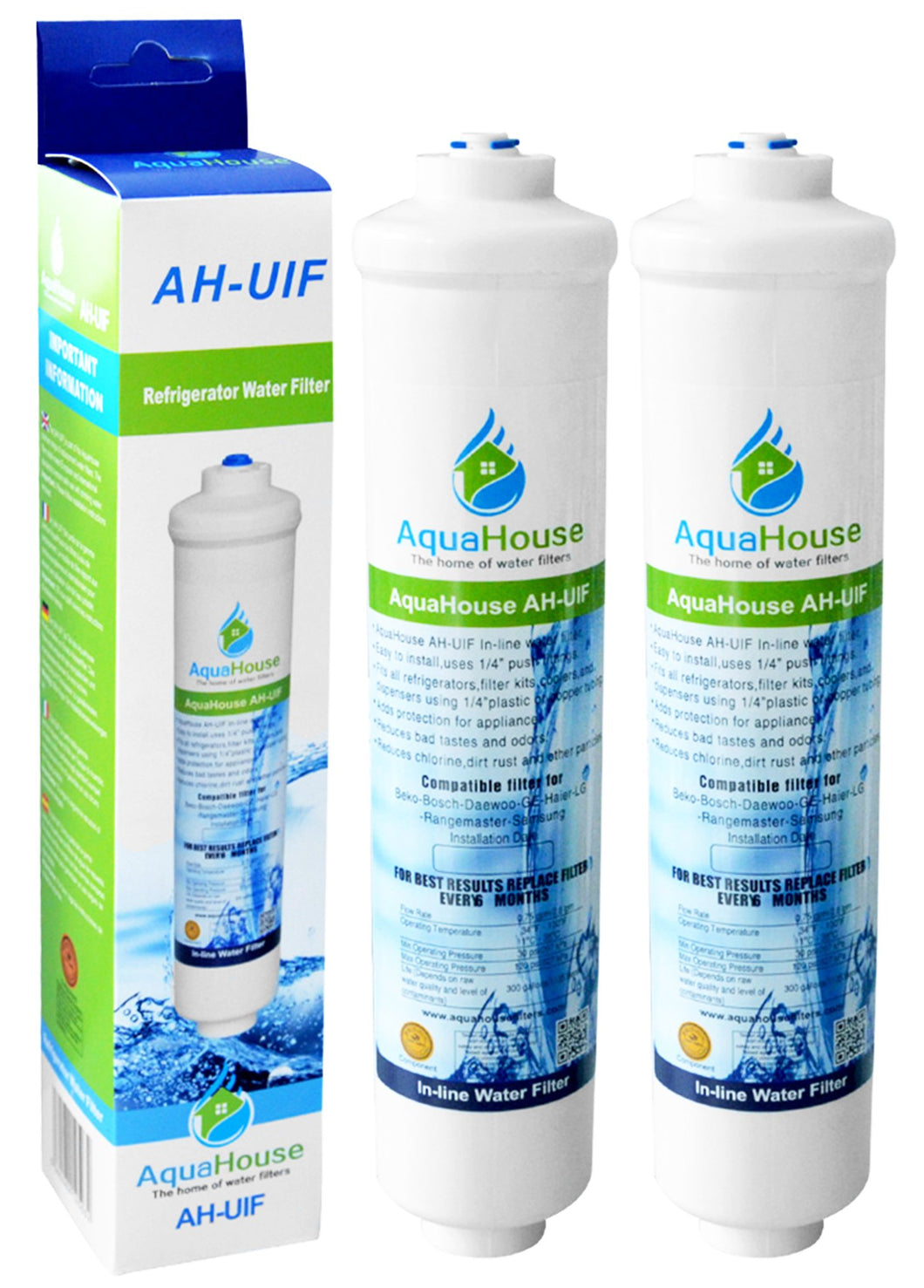 2x AquaHouse AH-UIF Compatibile universale Frigorifero Filtro acqua per... - Ilgrandebazar