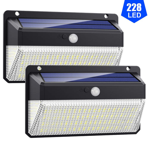 Lampade Solari a da Led Esterno,【 Alta Efficienza 228LED-2200mAh】VOOE Luce...