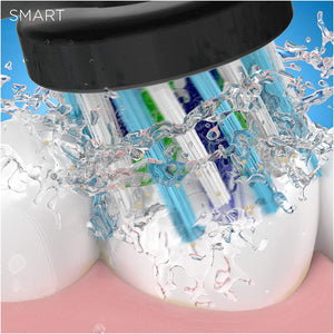 Oral-B Smart 4 4000N Spazzolino Elettrico Ricaricabile, 1 Spazzolino Nero Connesso con Bluetooth, 2 Testine di Ricambio, Idea Regalo Natale