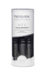 Termix professionale - Pacco di 5 spazzole termiche per capelli rotonde Nero - Ilgrandebazar