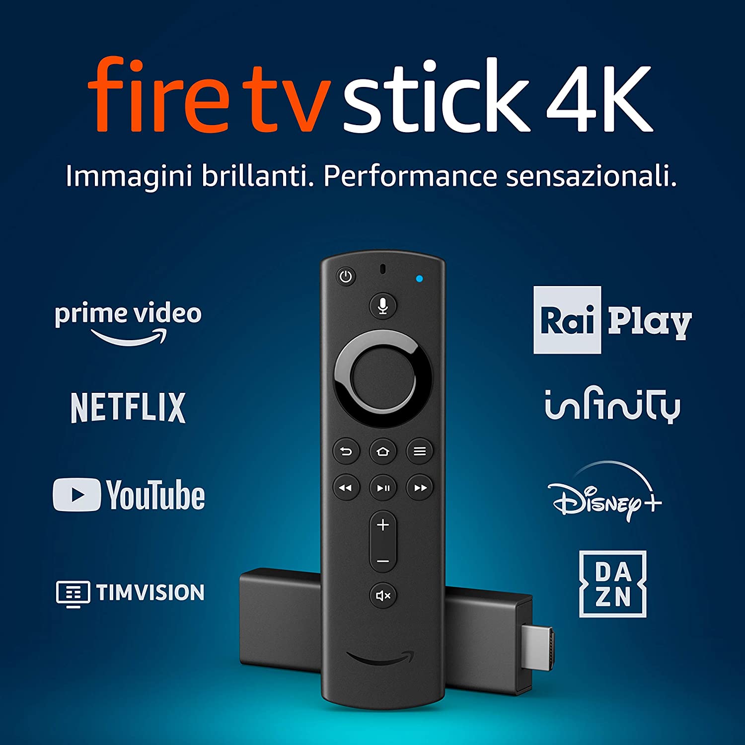 Fire TV Stick 4K Ultra HD con telecomando vocale Alexa di ultima