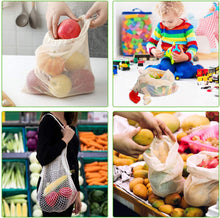 Carica l&#39;immagine nel visualizzatore di Gallery, Viedouce Sacchetti Riutilizzabili per Frutta,Riutilizzabili Borse per Verdura,Borse per Prodotti Riutilizzabili,Sacchetti per Alimentari in Cotone Organico,Lavabile &amp; Eco Friendly (8 Pezzi)