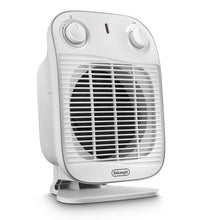 Carica l'immagine nel visualizzatore di Gallery, De'Longhi HFS50A20.WH Termoventilatore, Silenzioso e leggero, 2 livelli di potenza, ventilazione estiva, protezione antigoccia, maniglia, dispositivo di sicurezza, luce, protezione antigelo, Bianco