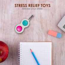 Carica l'immagine nel visualizzatore di Gallery, langjiao Simple Dimple Fidget Toy Agitarsi Giocattoli sensoriali per Bambini e Adulti, Fidget Toys Antistress Mini Portachiavi,Pendente Giocattoli con ridurre ansia e Stress