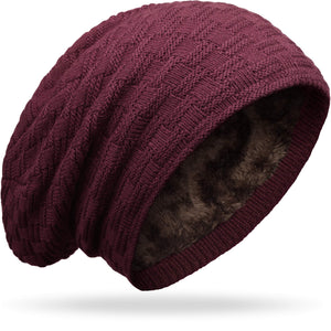 Grin&Bear Caldo Berretto Beanie Sportivo ed Elegante Borgogna M10 - Ilgrandebazar