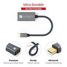 Carica l&#39;immagine nel visualizzatore di Gallery, IVANKY Adattatore Mini DisplayPort a HDMI [Nylon Intrecciato] 1 Pezzo, Grigio