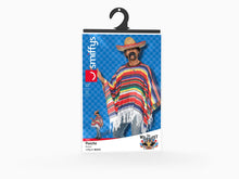 Carica l&#39;immagine nel visualizzatore di Gallery, Poncho messicano multicolore con frange costume adulto - Ilgrandebazar