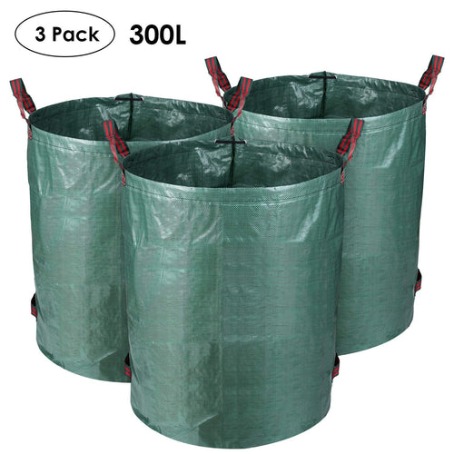 MVPOWER 3 Pezzi da 300L Sacchi per i Rifiuti Giardino, 3 x 300L, Verde - Ilgrandebazar