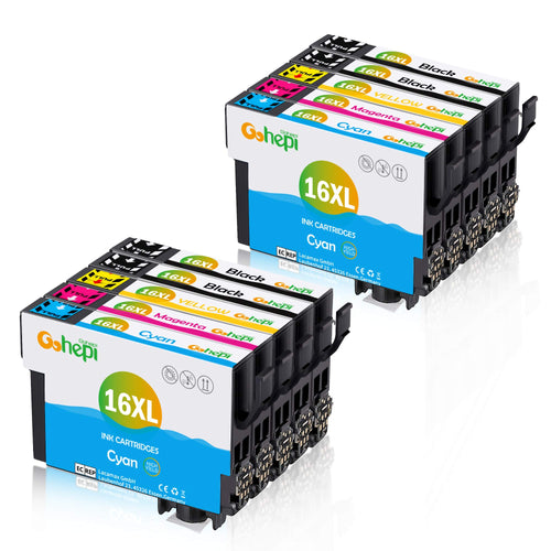 Gohepi 163XL Cartucce Compatibili Epson 16 4 Nero/2 Ciano/2 Magenta/2 Giallo - Ilgrandebazar