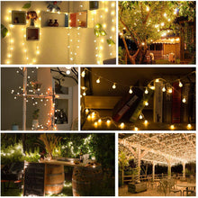 Carica l&#39;immagine nel visualizzatore di Gallery, Luce Stringa Solare,50 LED 8 Modalità Luci di Cristallo Decorative a Sfera Decorative in Cristallo per Giardino, Matrimonio, Prato, Cortile, Albero di Natale (Bianco Caldo)