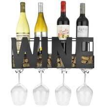 Carica l&#39;immagine nel visualizzatore di Gallery, Thetford Design - Portabottiglie da parete in metallo con 4 supporti per... - Ilgrandebazar