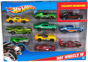 Hot Wheels-54886 Set Macchinine da 10 Veicoli in Scala 1:64, con Decorazioni Mozzafiato, da Collezionare, Single, 54886 10 Veicoli Single