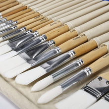 Carica l&#39;immagine nel visualizzatore di Gallery, CONDA Pennelli Professionali per Colori ad Olio e Acrilici Set di Pennelli Spazzola per Dipingere 24 Pz Confezione in Nylon