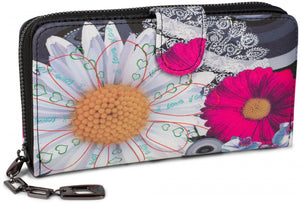 styleBREAKER portafogli con fiori e etnici e design colorato, design...