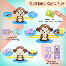 Carica l&#39;immagine nel visualizzatore di Gallery, Joyjam Giocattolo Educativo Bambini Bilancia Equilibrio a Forma di Scimmia Animale Gioco di Apprendimento Studia Matematica Conteggio Giochi per Bambini più di 3 Anni
