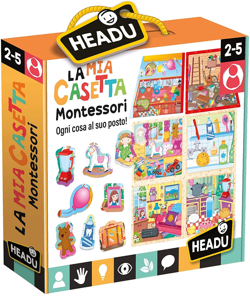Headu-La Mia Casetta Montessori Gioco, Multicolore, IT20454