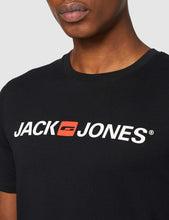 Carica l&#39;immagine nel visualizzatore di Gallery, JACK &amp; JONES Jjecorp Logo Tee SS Crew Neck XS, Nero (Black Detail: Slim Fit) - Ilgrandebazar