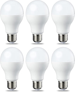 AmazonBasics Lampadina LED E27, 14W (equivalenti a 100W), Luce Bianca Calda - Pacco da 6