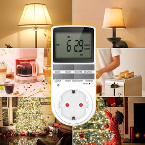Presa Temporizzata EXTSUD 2 Pezzi Prese Timer Programmabili Spina Elettrica...