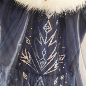 NNDOLL  Princess Vestito Carnevale Bambina Abito Costume Bimbi 7-8 anni, Blu - Ilgrandebazar