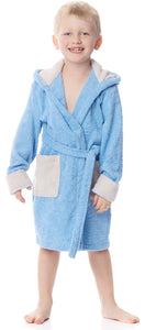 Ladeheid Accappatoio Bambina e Bambino in Spugna di Cotone LA40-103(Blu... - Ilgrandebazar