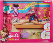 Carica l&#39;immagine nel visualizzatore di Gallery, Barbie- Playset Ginnasta Bambola Snodabile con Bilanciere e Accessori Giocattolo per Bambini 3+ Anni, GJM72