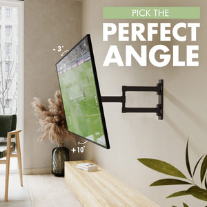 ATHLETIC TV Montaggio a Parete Staffa con Livello di Spirit - Misura la Maggior Parte 16 - 46 Pollici LED LCD Plasma - Ultra Sottile Tilt Swivel Caratteristiche - Mass. VESA,328mm