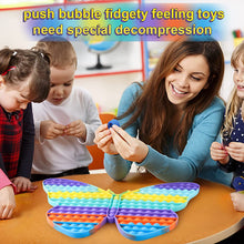 Carica l'immagine nel visualizzatore di Gallery, VOFOLEN Grande Push Bubble Sensory Fidget Giocattoli, Gigante Pop Push Gigantesco Antistress, Grande Farfalla Viola Arcobaleno Estrusione Bolla Giocattoli Sensoriali Educativi Estrusione per Bambini