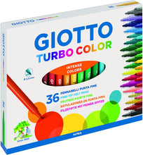 Carica l&#39;immagine nel visualizzatore di Gallery, Giotto Turbo Color pennarelli in astuccio da 36 colori