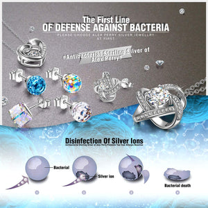 Alex Perry Regalo per la Mamma, Serie Satellitare, Collana Pendente Donna, Argento/Oro Rosa/Champagne, Argento Sterling 925, Zirconi 5A
