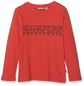 NAPAPIJRI K Soli LS T-Shirt, Rosso (High Risk Red RA3), 3 Anni Bambino - Ilgrandebazar