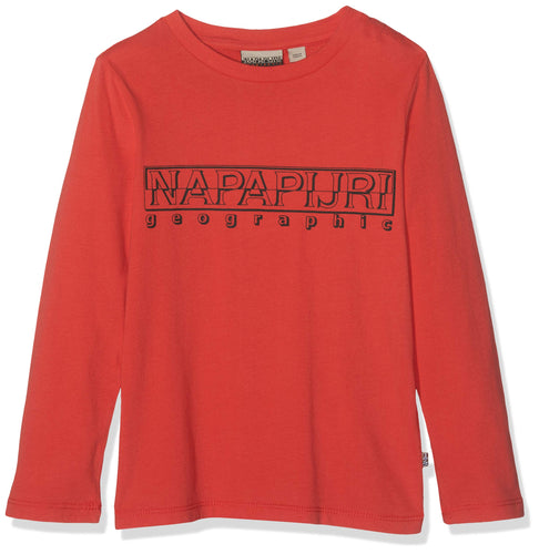NAPAPIJRI K Soli LS T-Shirt, Rosso (High Risk Red RA3), 3 Anni Bambino - Ilgrandebazar