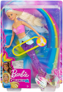 Barbie Dreamtopia Bambola Sirena, Bionda con Coda Che Si Muove e Luci, Giocattolo per Bambini 3 + Anni, Multicolore, GFL82