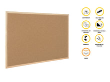 Carica l&#39;immagine nel visualizzatore di Gallery, Bi-Office Pannello In Sughero Budget Con Cornice Legno Di 900x600, marrone - Ilgrandebazar