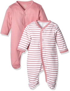 Care Pigiama Bimba 0-24 (Pacco da 2)    Rosa (Old Rose 556) 2 mesi - Ilgrandebazar